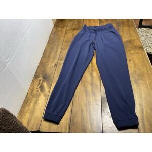 ATHLETA Women's Pant Size 4 City Be True Jogger Pockets Stretch Navy Blue